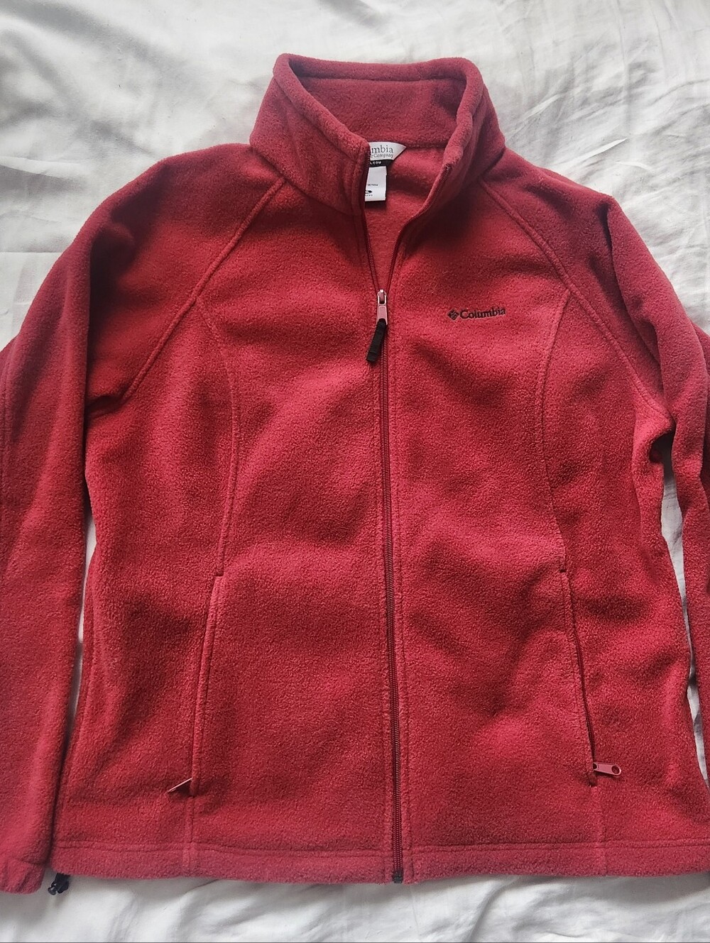 Columbia Women's Red Full-Zip Fleece Jacket